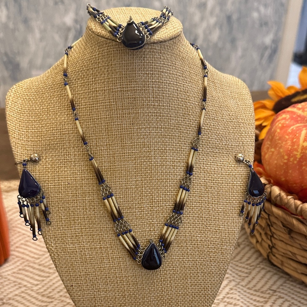 Vintage Handmade Beaded Jewelry Set